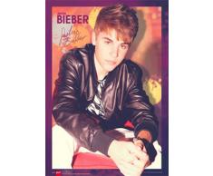Pin Up 3D Motif Justin Bieber Poster avec accessoire ohne Rahmen