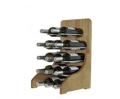 Expovinalia Porte-Bouteilles Bureau CapacitÃ© 14Â Bouteilles, Bois, chÃªne, 55Â x 30Â x 32Â cm