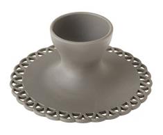 VIGAR Maid Coquetier rÃ©sistant Ã la Chaleur, Acier et Silicone, Gris, 11.5Â x 11.5Â x 5.2Â cm, Lot de 2