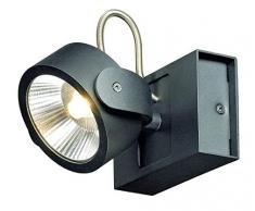 SLV Applique Murale KALU Plafonnier LED 1Â Noir, 1Â x 10Â W, 3000Â K, 147600