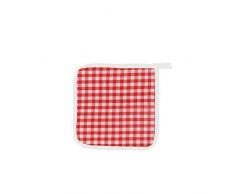 Soleil docre Vichy Manique, Coton, Rouge, 20 x 20 cm