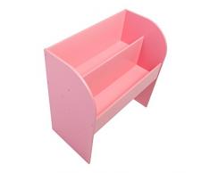 Iris Ohyama Kids Book Shelf Etagère pour Enfant, Bois, Rose, 67,4 x 36 x 69,8 cm