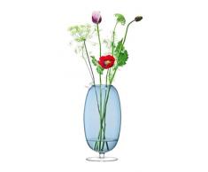 LSA International Olivia Vase en Verre, Verre, Saphir, 40Â cm