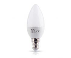 ecoluz LED 4737 â 7 W-f â Ampoule bougie, iP20, 560 lumens, E14, 7 W, 220 V, 6000 K, Blanc Froid