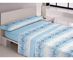 Happy Home Products Jeu de draps Bleu 105 cm