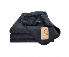 GIESSWEIN Couverture en laine Marie bleu foncÃ© ST - Couverture en laine dagneau, couverture chaude, dessus de lit de haute qualitÃ©, doux au toucher, 100% laine dagneau, couverture en pure laine vierge, couverture en laine