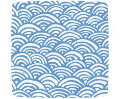 Caspari 12510SP Lulus Rainbow Paquet de 8 Assiettes Dessert, Non-BÃ¢ton, Bleu, 21 x 21 x 0,02 cm