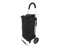 Compactor Home RAN8888 Chariot de Courses Pliable, Polyester, Noir, 45 x 33 x 102 cm