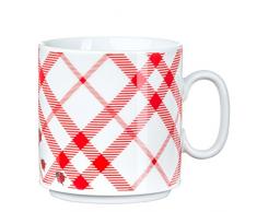 Feinkost 102737 Vaisselle, Porcelaine, Blanc/Rouge, 10,5 x 8 x 8 cm