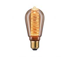 Paulmann 28598 ST64 Ampoule LED style rétro avec ampoule à incandescence en verre Doré 1800 K E27 4 W