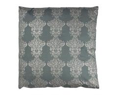 Thedecofactory 606002 Coussin, Polyester, Bleu/Argent, 60 x 60 x 3 cm