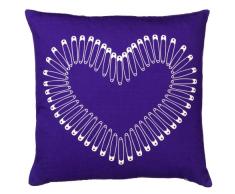 Laura Egbi The Graduate Collection Coussin Motif de avec coeur fait de trombones violet