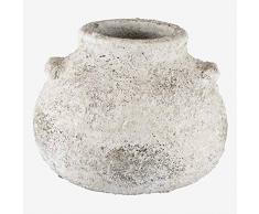 Better & Best Grand Pot de Fleurs en Terre Cuite Blanc Gris 18 x 18 x 14 cm
