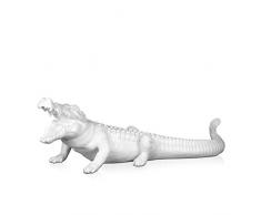 World Art Crocodile Grand Sculpture En Résine, Multicolore, 24x25x84 Cm