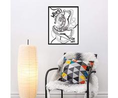 Walplus 29x36.25 cm Autocollant Mural Cadre Baskets Citation Amovible Art DÃ©calques Vinyle Maison DÃ©coration DIY Vivant Chambre Bureau Papier Peint DEnfants Cadeau, Noir Blanc