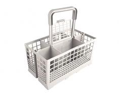 Panier Ã Couverts Universel pour Lave-Vaisselle, 24 x 13,50 x 12,50 cm, scie Compartiments, Gris, Taille Unique.