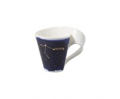 Villeroy & Boch 10-1616-5811 NewWave Stars Mug avec Anse, Tasse Ã©lÃ©gante Ã Motif Verseau, Porcelaine Premium, adaptÃ© au Lave-Vaisselle, Blanc/Bleu, 300Â ML