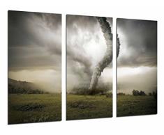 Tableau Moderne Photographique, Impression sur bois, Paysage Nature de la tempête, tornade, 97 x 62 cm, ref. 26777
