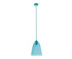 sulion Glassy Lampe de plafond Suspension E27, 60Â W, bleu, 21.5Â x 21.5Â x 160Â cm