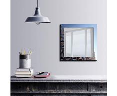 Bonamaison DÃ©coration Murale Impression sur Miroir EncadrÃ© sur Toile, Dimensions: 50 x 50 Cm - ConÃ§u et fabriquÃ© en Turquie