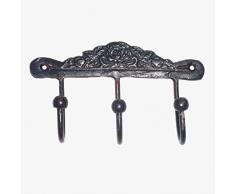 Better & Best Flores.Ng Cintre à 3 rosaces Noir 13,3 x 3,7 x 9 cm Matériau : métal Taille Unique