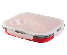 LIVOO MEN198R Lunch box 1 compartiment couverts, Rouge