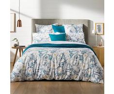 Sheridan Satin de Coton Paloma Housse de Couette Simple et taie doreiller, Ocean