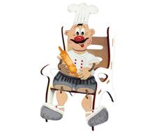 Petra S tkh57gto-News A pour travaux Kit de Bricolage de Cuisson, articulÃ© sur Chaise de Jardin avec Rouleau Ã pÃ¢tisserie