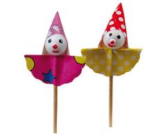 Decor Service Drapeau Picker, Bois/Papier, Multicolore 8,5Â x 0,2Â cm