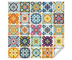 Wall Genie T7 100 Lot de 30 Autocollants en Vinyle pour carrelage 100 x 100 mm