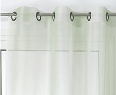 Linder Voilage Rayures, Polyester, Vert, 155x280 cm