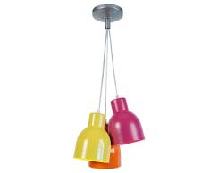 Tosel 20336 Lustre - Carlson Tôle Acier repoussé, Peinture époxy, E27, 60 W, Multicolore