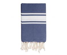 Moorish Idol - Fouta Traditionelle Unie- 100cm x 200cm- Bleu Jean