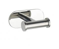 Wenko Duo Orea Shine Crochet Mural en Acier Inoxydable avec Fixation sans perÃ§age et antirouille 10 x 4 x 6,5 cm