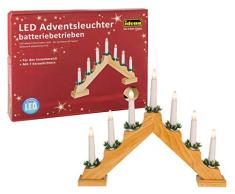 Idena Chandelier de lâavent avec 7Â chandelles Naturel, avec LED