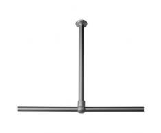 Sealskin 276668605Â Support Plafond pour Rideau de Douche Barre, Aluminium Mat Chrome DiamÃ¨tre 28Â mm, 60Â x 2,8Â x 2,8Â cm