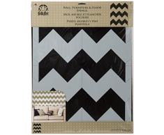 Plaid Folkart Home Decor Chevron Mural Pochoir, matiÃ¨re synthÃ©tique, 54.6Â x 44.5Â x 0.1Â cm