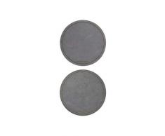 Wunschleder-Home 04A00696-00-Grau-10 cm Dessous de verre en cuir vÃ©ritable