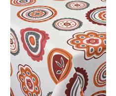 Venilia Rouge Séville acidulé Linge de Table Nappe Anti Tache, Imperméable, Coton, carré, 160 x 160 cm, 55159