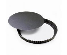 Gobel 226632 Moule à Manqué Tourtière Ronde Cannellée Haute Fond Mobile Anti-Adhérent 26 cm