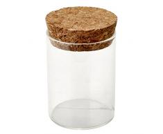 nastri e bomboniere Vase en Verre avec Bouchon en liÃ¨ge Ã 4,5 x 6,5 cm