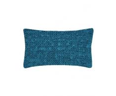 Nitin Goyal London Coussin à Fleurs Fait Main Turquoise 30 x 50 cm