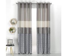 Novotextil Beau Rideau à Åillets pour Tringle décorative, Multicolore, Voir Les détails, 2