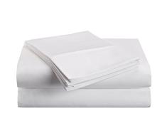 Superior 1500Â Series Massif Poche Profonde Super Doux et rÃ©sistant Ã Rides, Parure de lit 100% Microfibre brossÃ©, Blanc, Californie, King, Set de 4