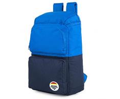 SKECHERS S908 Sac à dos de type décontracté unisexe pour adulte avec poche intérieure, iPad, tablette, pour usage quotidien, pratique, polyvalent et léger Taille unique bleu nuit