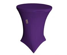 La Housse de Round High Spandex en Lin pour Cocktail Highboy Table, Violet, 71.2 x 91.44 x 0.4 cm