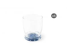 Excelsa Boheme Blue Lot de 6 verres Ã eau en verre