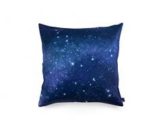 FOONKA NORDHIMMEL Coussin avec garnissage en Coton Bleu Marine 40 x 40 cm