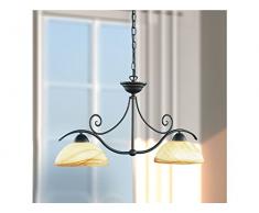 Wofi 7128.02.09.0000 Lacchino Lustre 2 L E27 Marron 60 W 78 cm