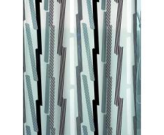 Spirella 10.16136 Peva Rideau de Douche Bandes Gris/Noir 180 x 200 cm